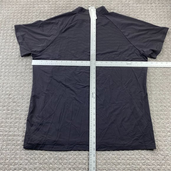 COOFANDY Polo Shirt Men Extra Large XL Gray Striped Polyamide New w Tag Wrinkled - Picture 8 of 10